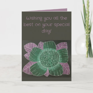 6,5 tum x 8,75 tum Flower Birthday Card Kort