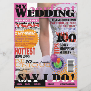 6,5x8,75 Bröllop Magazine Cover Page-Möhippa Inbjudningar