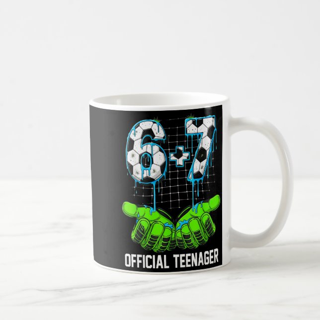 6+7 = 13 År gamla pojkar flickor tonåring 13-års f Kaffemugg (Höger)