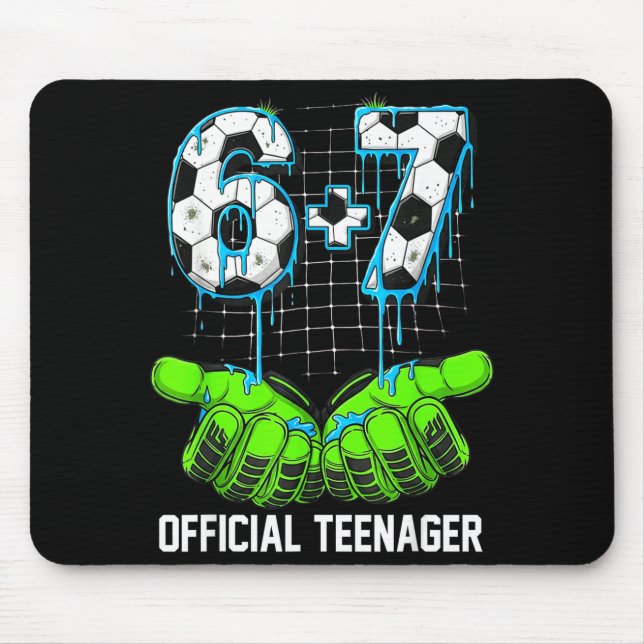 6+7 = 13 år gamla pojkar flickor tonåring 13-års f musmatta (Framsidan)