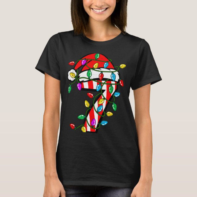 6 7 67 Meme Six Seven Candy Funny Christmas Couple T Shirt (Framsida)
