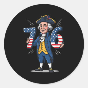 6-7 7-6 George Washington Sex Seven Meme Gen Alpha Runt Klistermärke