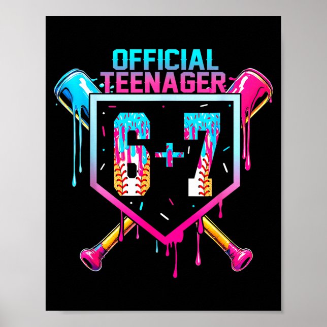 6+7 år gammal #officiell Tonåring 13-års födelseda Poster (Framsidan)