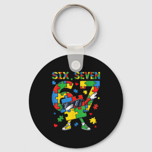 6 7 autism medvetenhet 67 dabbing sex sju autism nyckelring