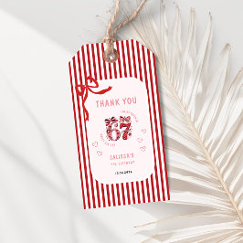 6 7 Birthday for Girls, Pink Kids 7th Birthday Presentetikett