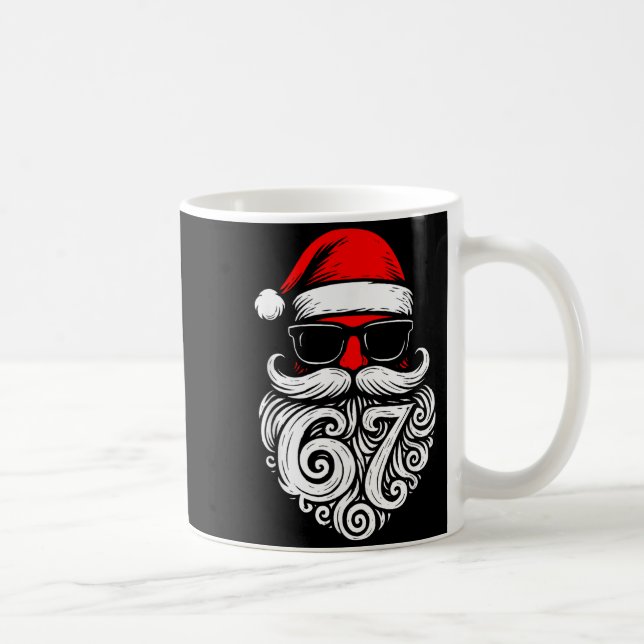 6 7 Christmas 67 Santa Six Seven Christmas Boys Te Kaffemugg (Höger)
