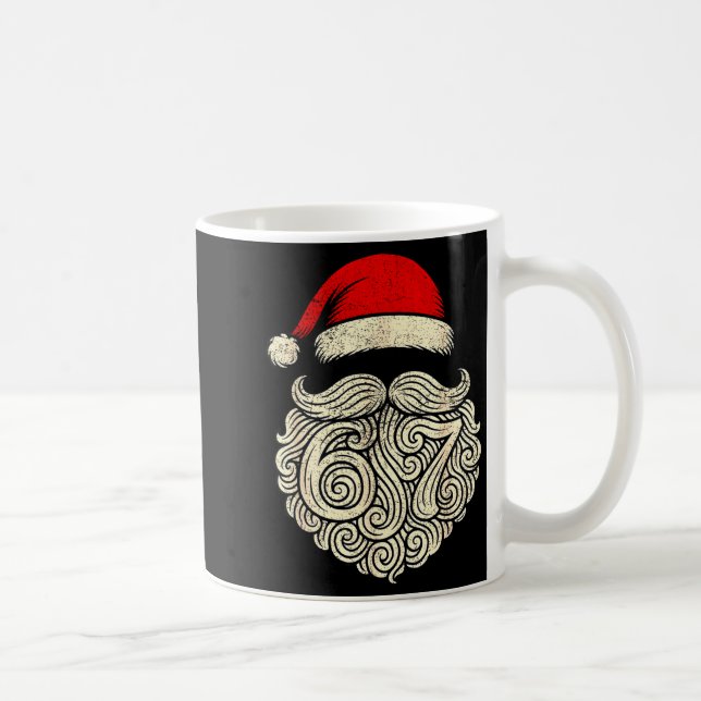 6 7 Christmas 67 Santa Six Seven Christmas Boys Te Kaffemugg (Höger)