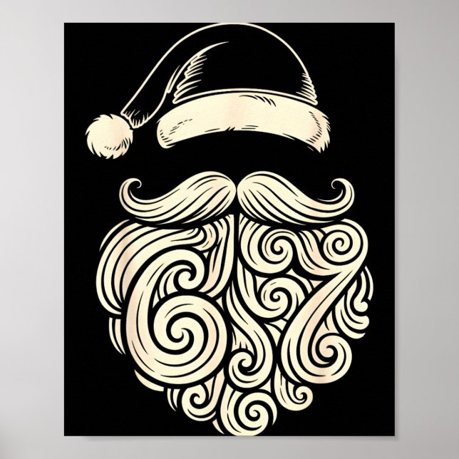 6 7 Christmas 67 Santa Six Seven Christmas Boys Te Poster (Framsidan)