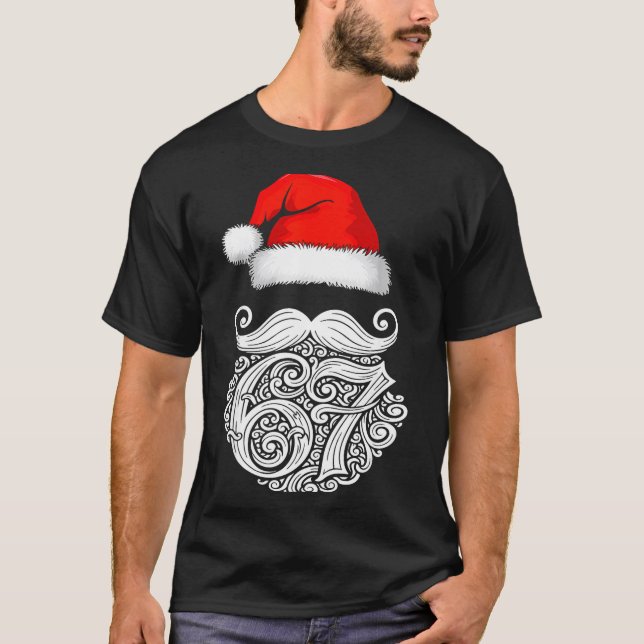 6 7 Christmas 67 Santa Six Seven Christmas Boys Te T Shirt (Framsida)
