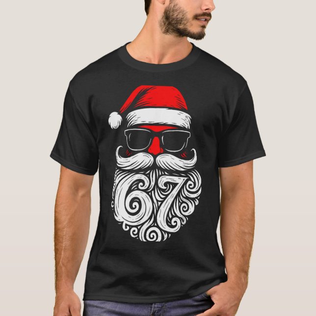 6 7 Christmas 67 Santa Six Seven Christmas Boys Te T Shirt (Framsida)