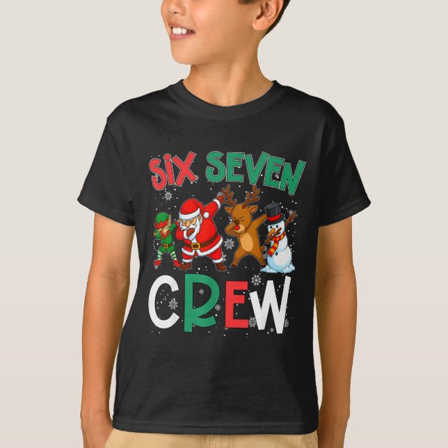 6 7 Christmas 6 7 Squad Gen Alpha Christmas Gen Al T Shirt (Framsida)