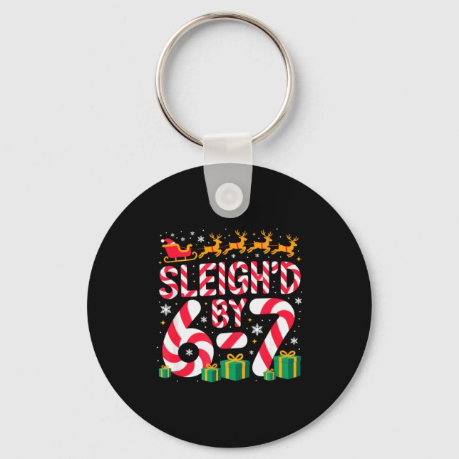 6-7 Christmas Ugly Sweater Six Seven Xmas 67 Meme  Nyckelring (Framsida)