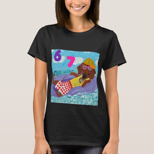 6 7 dachshund beach bum shirt t (Framsida)