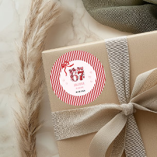 6 7 Födelsedag för Flickor, Rosa Barn 7-årsdag Runt Klistermärke