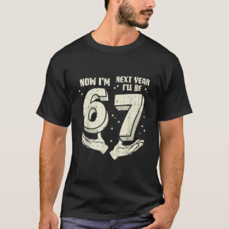 6 7 Födelsedag Nu är jag sex nästa år sju 6-årsdag T Shirt