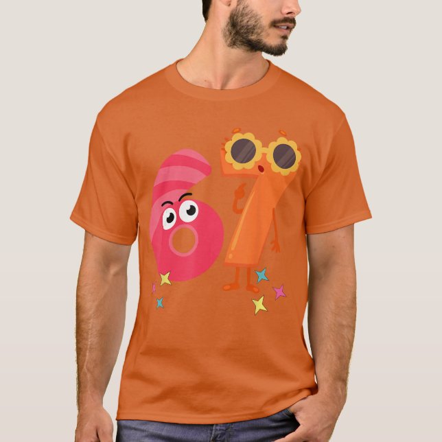 6 7 foreacher si Seven rolig T Shirt (Framsida)