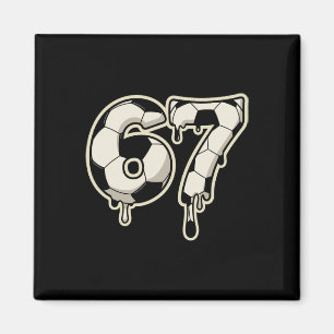 6 7 Fotboll Byll Drip Grafik Sex Sju Meme Magnet