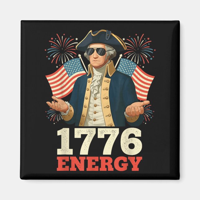 6-7 George Washington Sex Sju Meme Rollig 4:e Juli Magnet (Framsidan)