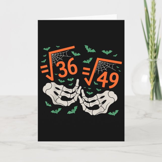 6 7 Halloween Math Square Root 67 Meme Gen Alpha S Kort (Framsida)