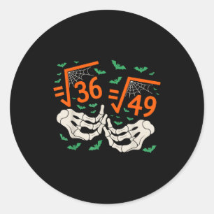 6 7 Halloween Math Square Root 67 Meme Gen Alpha S Runt Klistermärke