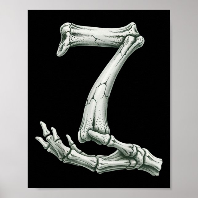 6 7 Halloween Skeleton Funny 67 Meme Gen Alpha Six Poster (Framsidan)