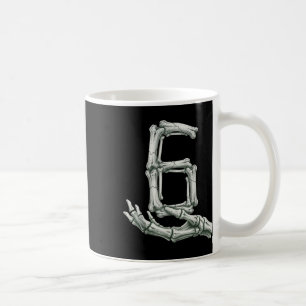 6 7 Halloween skelett rolig 67 meme Gen Alpha Sex Kaffemugg