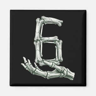 6 7 Halloween Skelett Rollig 67 Meme Gen Alpha Sex Magnet