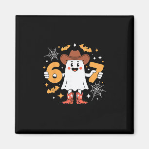 6 7 Halloween Spöke 67 Meme Gen Alpha Sex Sju Magnet