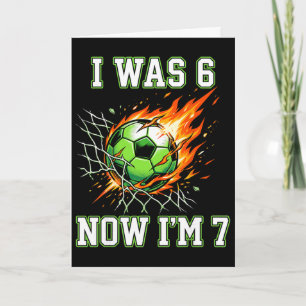 6 7 Jag Var 6 Nu Är Jag 7 Fotboll Födelsedag Fotbo Kort