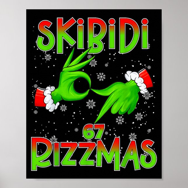 6 7 jul Skibidi Rizzmas 67 meme Gen Alpha Sl Poster (Framsidan)
