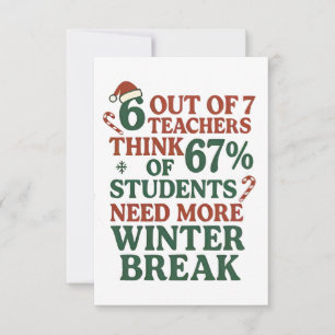 6 7 Lärare Sex Sju 67 Tomte Gen Alpha  Kort