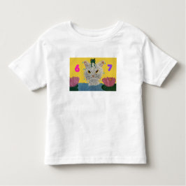 6 7 Mad Cat with frog on its head T Shirt