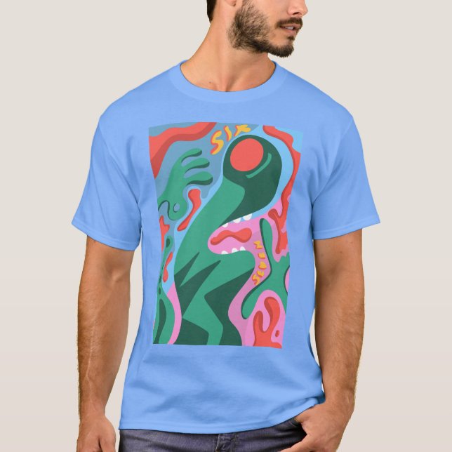 6 7 Martian alien T Shirt (Framsida)