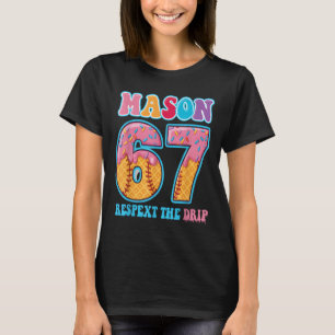 6 7 Mason Baseboll Dropp Nummer 67 Spelare Eller 6 T Shirt
