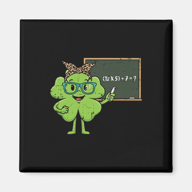 6 7 Matematik ekvation St Patricks Day 67 Meme Lär Magnet (Framsidan)