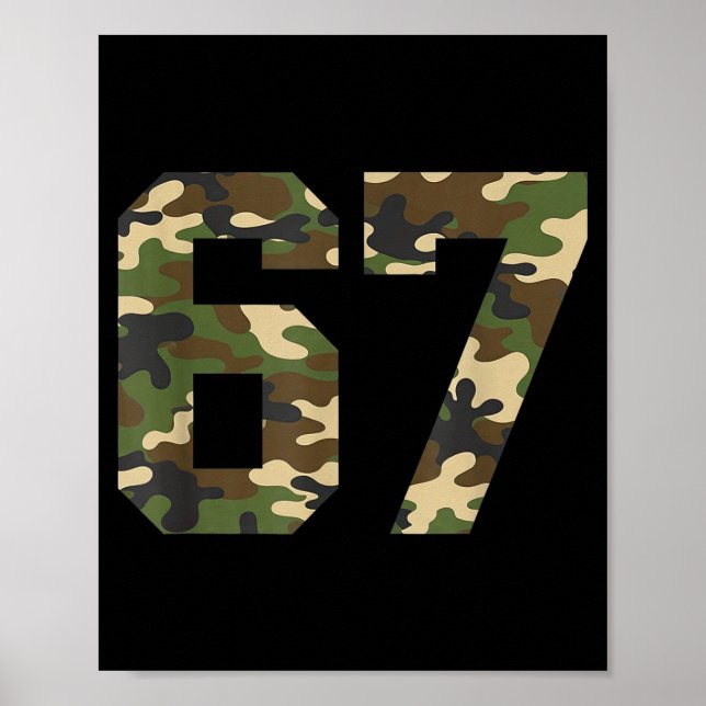 6-7 Meme Camo Cool Six-seven Funny 67 Gen Z Alpha  Poster (Framsidan)