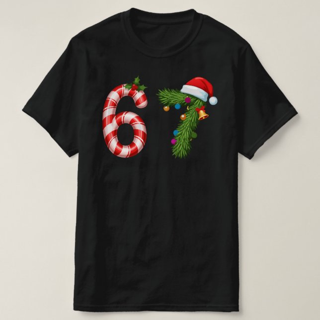 6 7 Meme Christmas Six Seven  Funny Meme T Shirt (Design framsida)