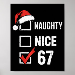 6-7 Meme jul Busig Snäll 67 Sex Sju Rolig Poster