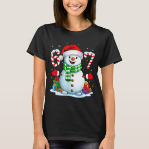 6 7 Meme jul rolig snöman sex sju 67 män T Shirt
