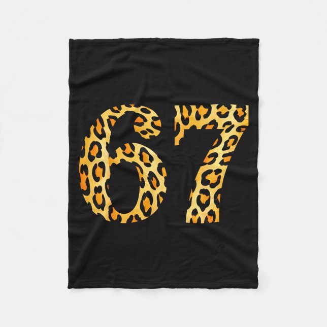 6-7 Meme Leopard Cheetah Cool Six-seven  Fleecefilt (Framsidan)