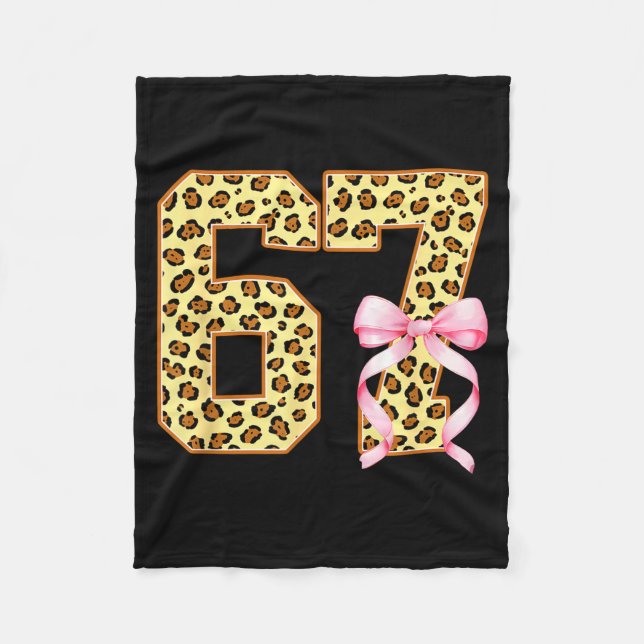 6-7 Meme Leopard Cheetah Cool Six-seven Funny 67 G Fleecefilt (Framsidan)