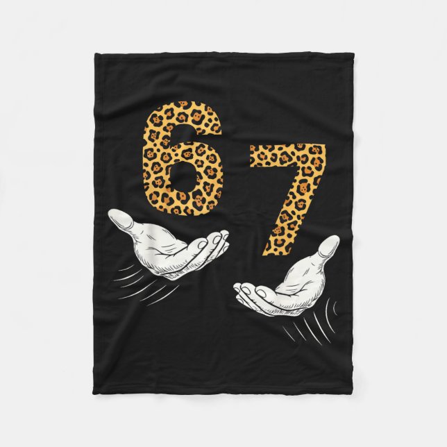 6-7 Meme Leopard Cheetah Cool Six-seven Funny  Fleecefilt (Framsidan)