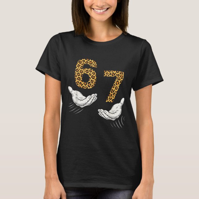 6-7 Meme Leopard Cheetah Cool Six-seven Funny  T Shirt (Framsida)