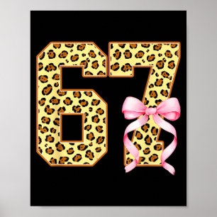 6-7 Meme Leopard Gepard Cool Sex-sju Rolig 67 G Poster