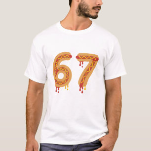 6 7 Meme Matchande Hot Dogs 67 Pyjamas Sex Sju T Shirt