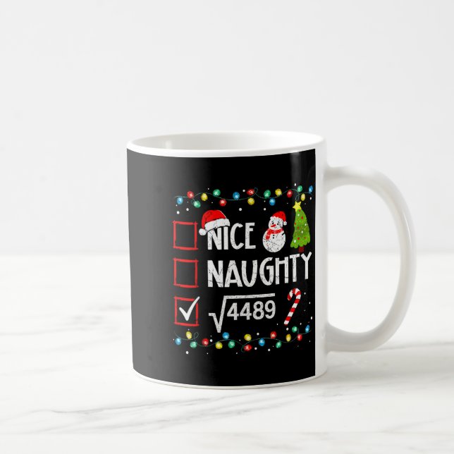 6-7 Meme Nice Naughty 67 Christmas Brain Rot Funny Kaffemugg (Höger)
