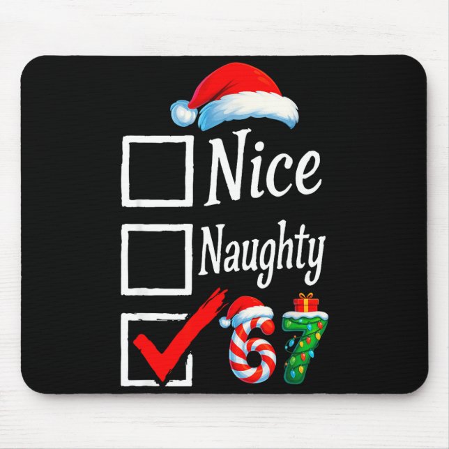 6 7 Meme Nice Naughty 67 Christmas Brain Rot Funny Musmatta (Framsidan)