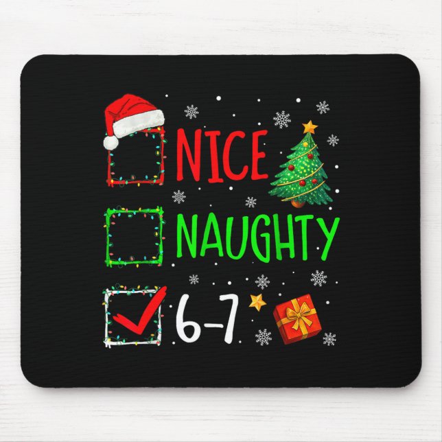 6-7 Meme Nice Naughty 67 Christmas Brain Rot Funny Musmatta (Framsidan)
