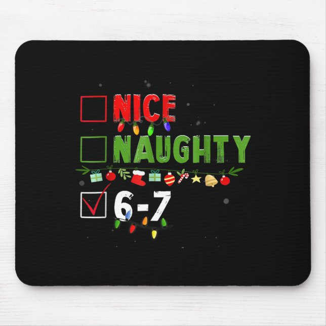 6-7 Meme Nice Naughty 67 Christmas Brain Rot Funny Musmatta (Framsidan)