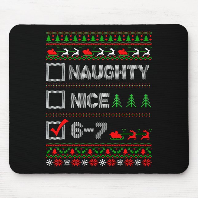 6-7 Meme Nice Naughty 67 Christmas Brain Rot Funny Musmatta (Framsidan)